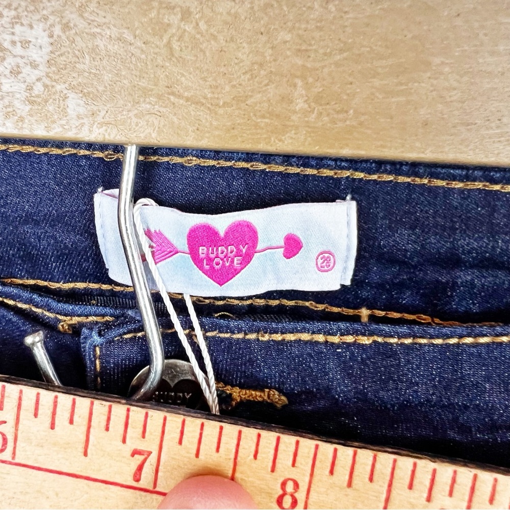 Buddy Love Moonshine High-Waisted Flare Jeans Dark Wash Hippie Festival Size 28 - Picture 4 of 11